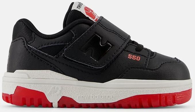 New Balance 550 Hook & Loop Black Team Red Zwart Rood 550 Lifestyle Kinder Sneakers voor en - Foto 2