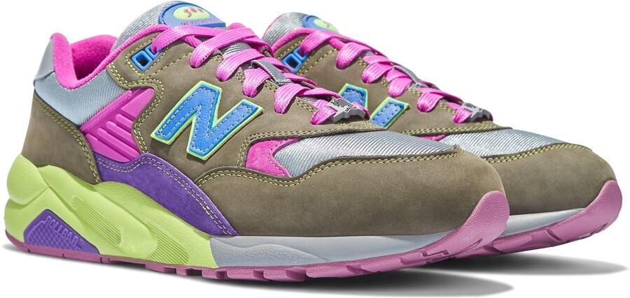 New Balance 580 Sneakers Stray Rats Tribute to 2007 (Dark Moss Cosmic Grape) Groen Paars 580 Lifestyle Heren