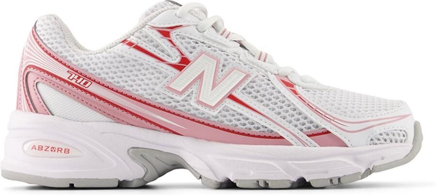 New Balance 740 GS White Pink Taffy Team Red