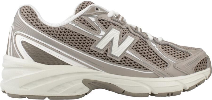 New Balance Bruine Tech Stof Sneakers Ronde Neus - Foto 3