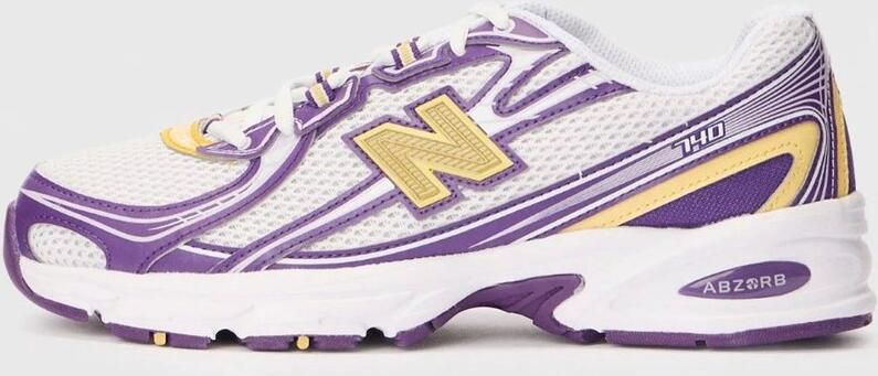 New Balance 740 Unisex White Purple Yellow
