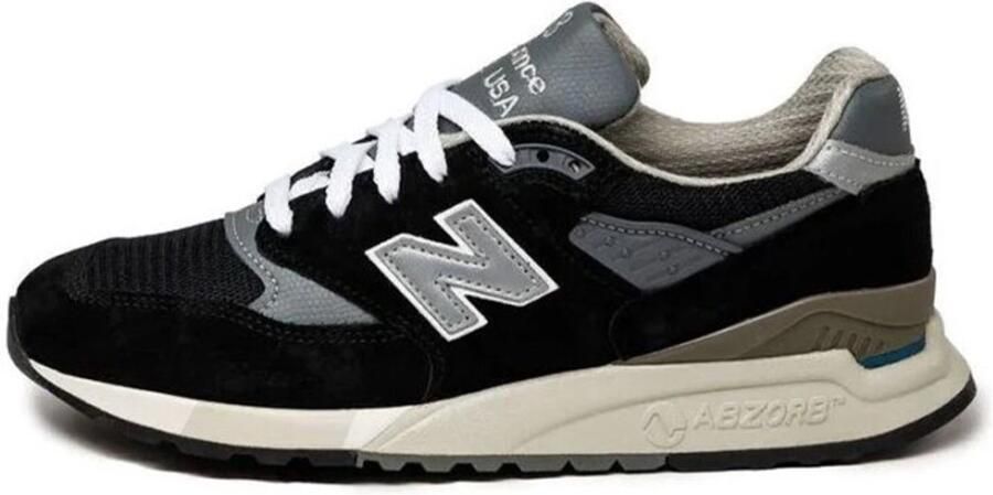 New Balance 998 Made in USA Black Silver Zwart Zilver 998 Lifestyle Unisex Sneakers