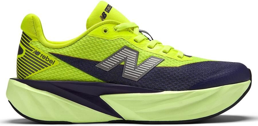 New Balance FuelCell Rebel V5 Big Kids Hardloopschoenen alkaline green