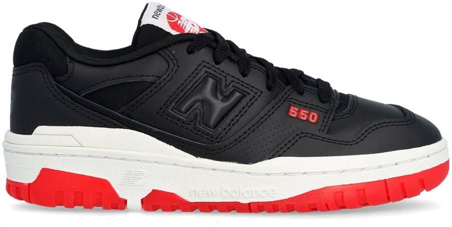 New Balance GSB550KB Kinderschoen Sneaker Zwart Rood Wit