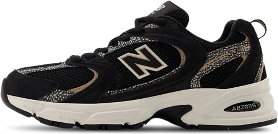 New Balance Lace-Up Suede and Fabric Sneakers Wo Black