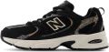 New Balance Lace-Up Suede and Fabric Sneakers Wo Black - Zwart