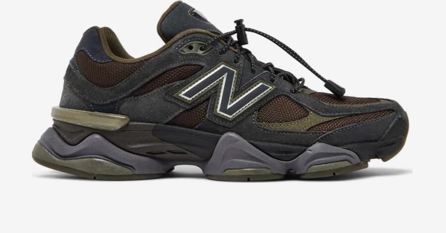 New Balance 9060 "Blacktop Dark Moss Black" sneakers Bruin