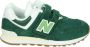 New Balance 574 sneakers groen wit Jongens Meisjes Suede Logo 34.5 - Thumbnail 3