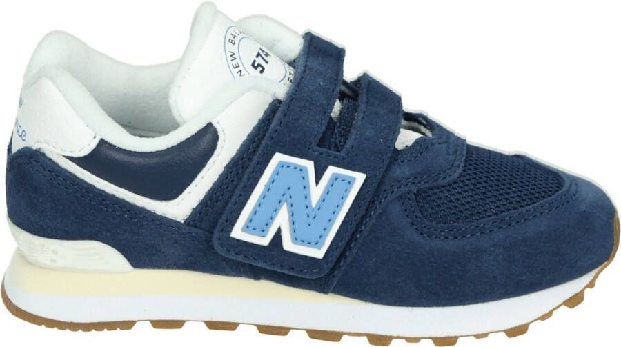 New Balance 574 sneakers donkerblauw wit Jongens Meisjes Suede Logo 34.5