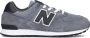 New Balance 574 V1 sneakers grijsblauw zwart wit Suede 36 - Thumbnail 2