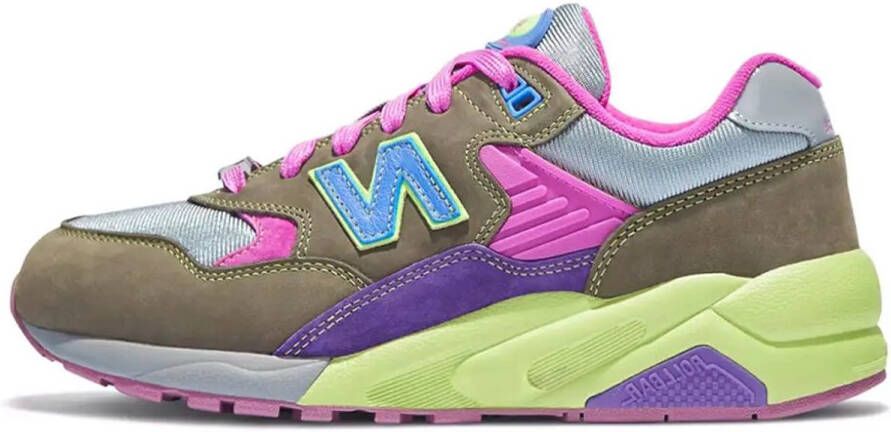 New Balance Stray Rats x 580 Heren Sneaker Groen Roze Grijs