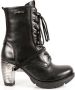 New Rock Enkellaars M-TR001-S1 Zwart Zilverkleurig - Thumbnail 1