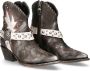 Newrock New Rock Enkellaars M-WSTM004-S2 Zwart Wit - Thumbnail 2