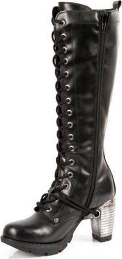 New Rock Trail Laarzen zwart Leer Biker Gothic Nu Goth Punk Rock wear - Foto 3