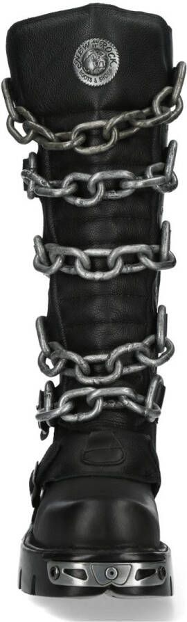 New Rock M-718- Stoere laars met kettingen Zwart
