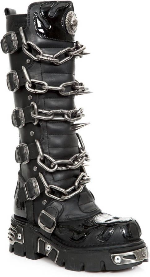 New Rock M-719-S1 Hoge Laarzen Zwart
