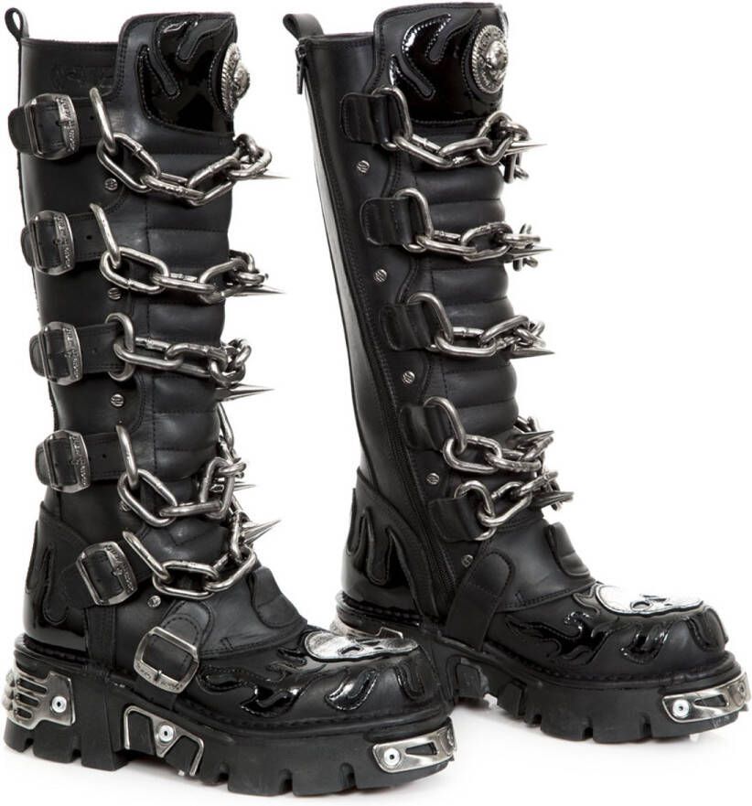 New Rock M-719-S1 Hoge Laarzen Zwart