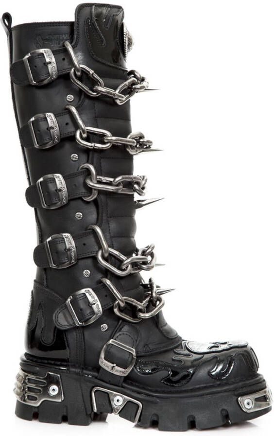 New Rock M-719-S1 Hoge Laarzen Zwart
