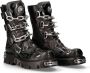 New Rock M-727-S5 Kniehoge laarzen 37 Shoes Zwart Zilverkleurig - Thumbnail 1