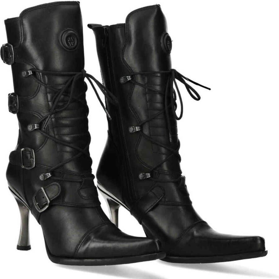 New Rock M-9373-S8 Kniehoge laarzen 42 Shoes Zwart