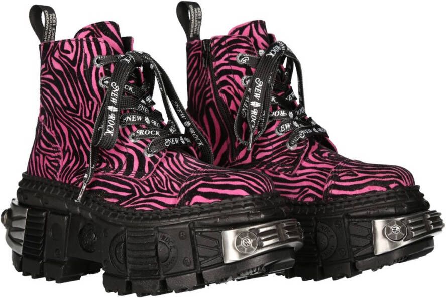 New Rock M-WALL005- Sneakers Zebra- Fuchsia