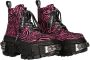 New Rock M-WALL005- Sneakers Zebra- Fuchsia - Thumbnail 2