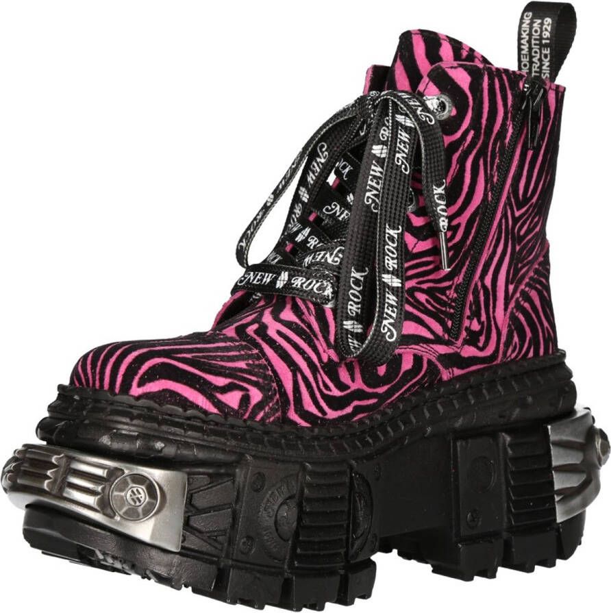 New Rock M-WALL005- Sneakers Zebra- Fuchsia
