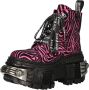 New Rock M-WALL005- Sneakers Zebra- Fuchsia - Thumbnail 1