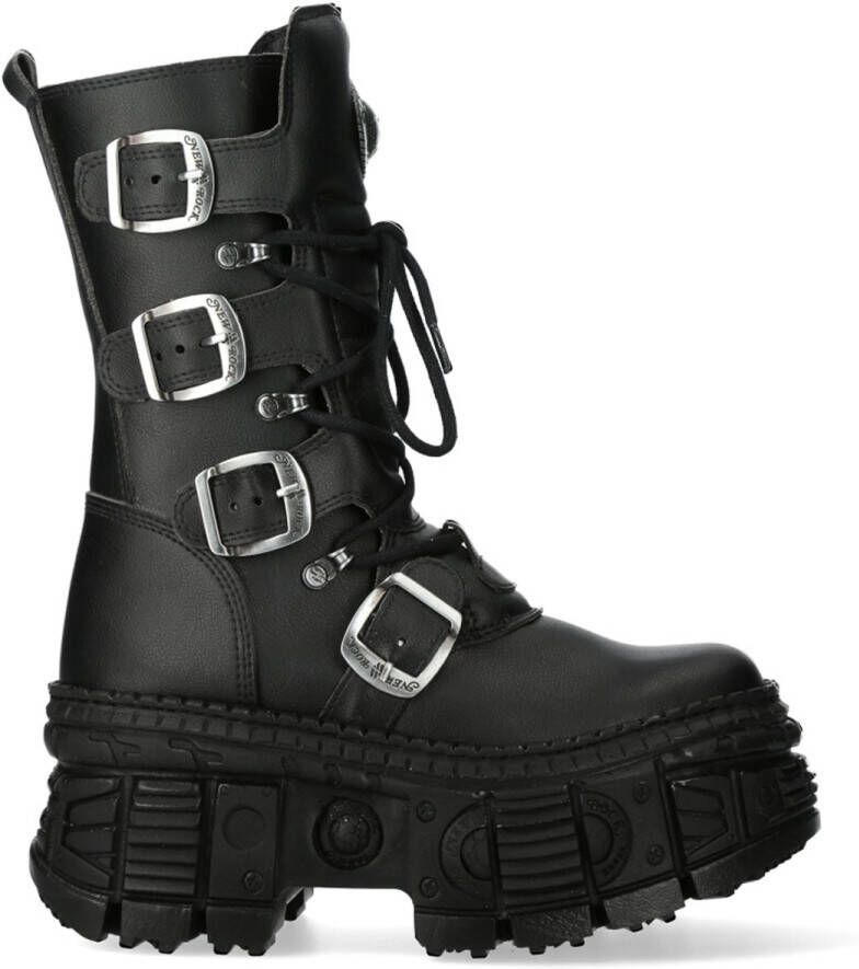 New Rock M-WALL1473-V5 Plateau Laarzen Zwart