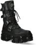 New Rock M-WALL373-S11 Laarzen zwart Leer Heren Gothic Industrial Punk Rock wear - Thumbnail 1