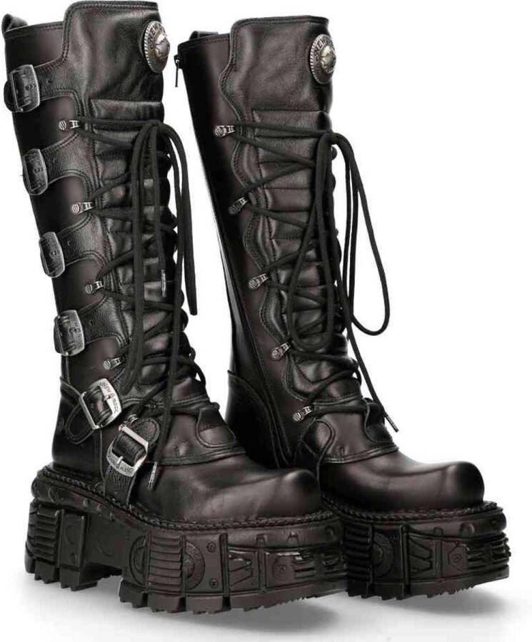 New Rock M272S3 Kniehoge laarzen 44 Shoes Zwart