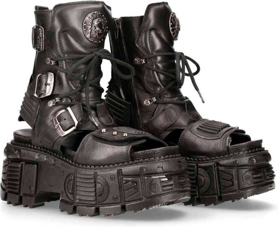 New Rock MBIOS107 Plateau Sandaal 42 Shoes Zwart