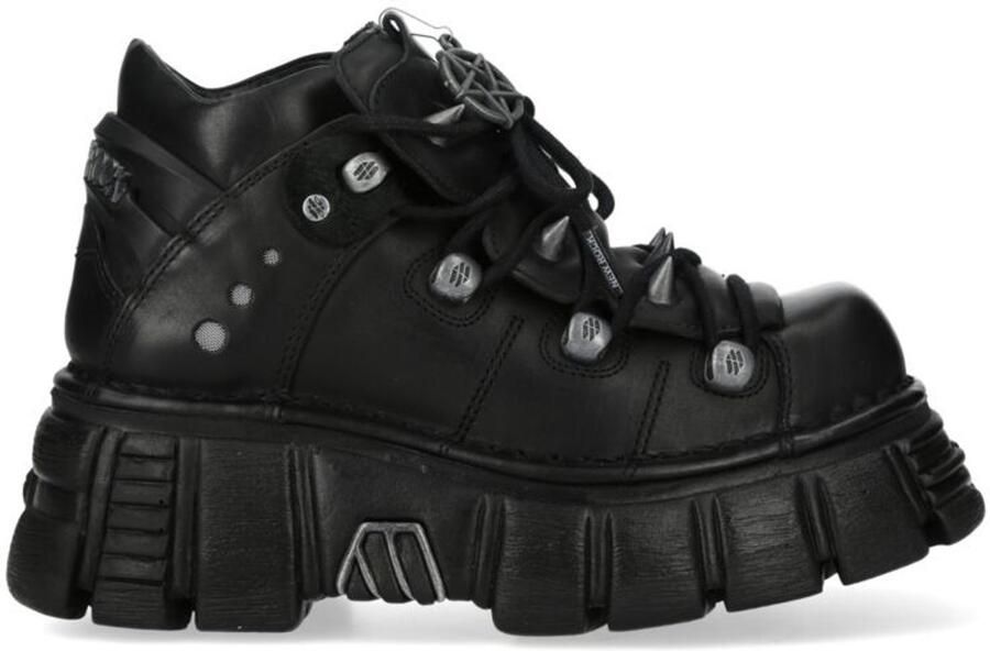 New Rock ANKLE BOOT BLACK TOWER M-110N-S1 Unisex Veterschoenen zwart