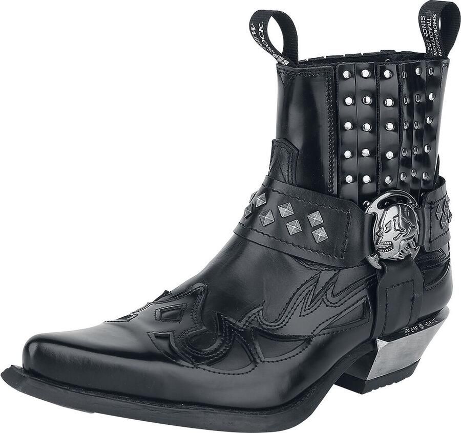 New Rock Antik Laars zwart Leer Heren Biker Industrial Rock wear