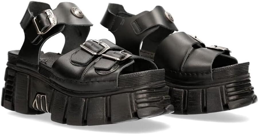 New Rock M-BIOS101SF- Plateau Sandaal 44 Shoes Zwart