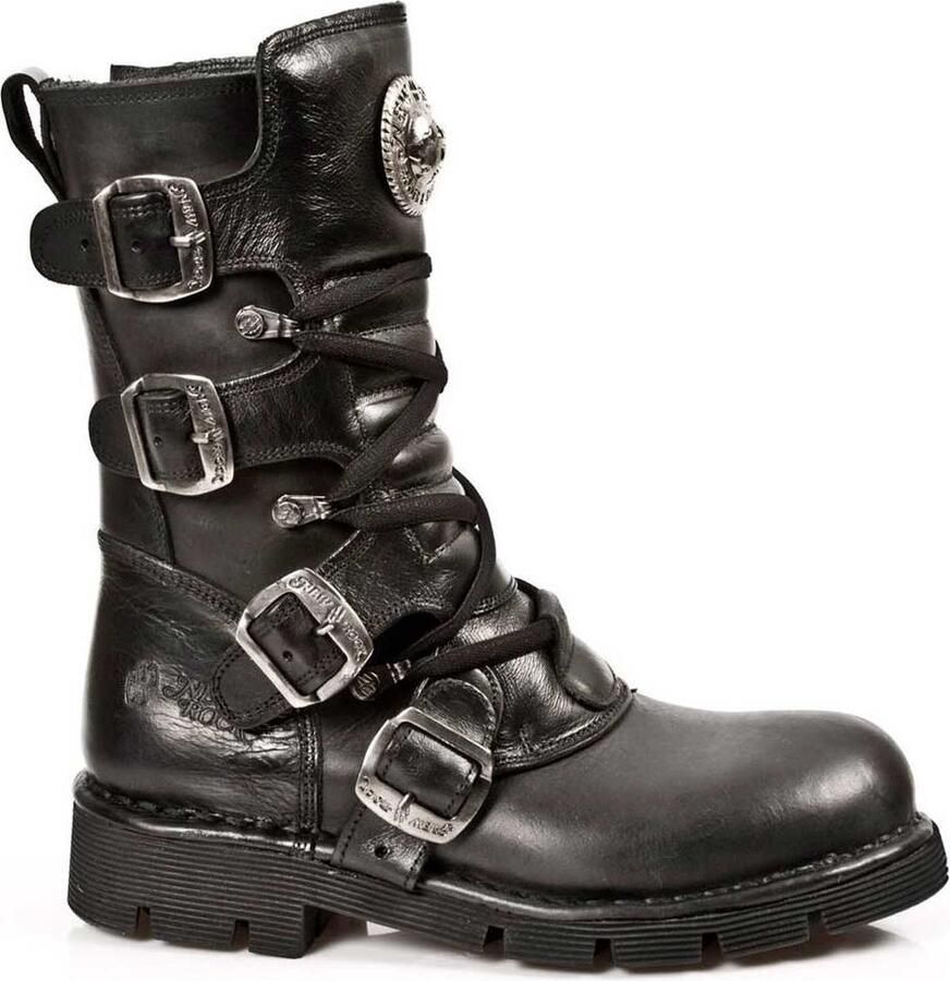 New Rock M1473S1 Laarzen 44 Shoes Zwart Zilverkleurig