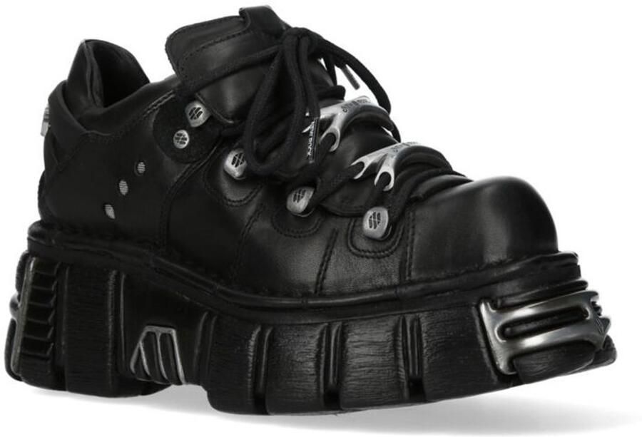 New Rock METALLIC M-120N- Unisex Veterschoenen zwart