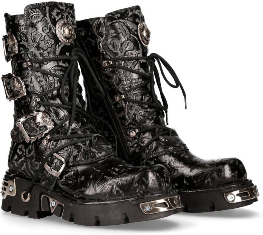 Newrock M.391-S4 vintage flower Gothic boots black (40)