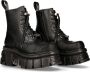 Newrock New Rock Veterlaars 48 Shoes M NEWMILI083 S21 Zwart - Thumbnail 1