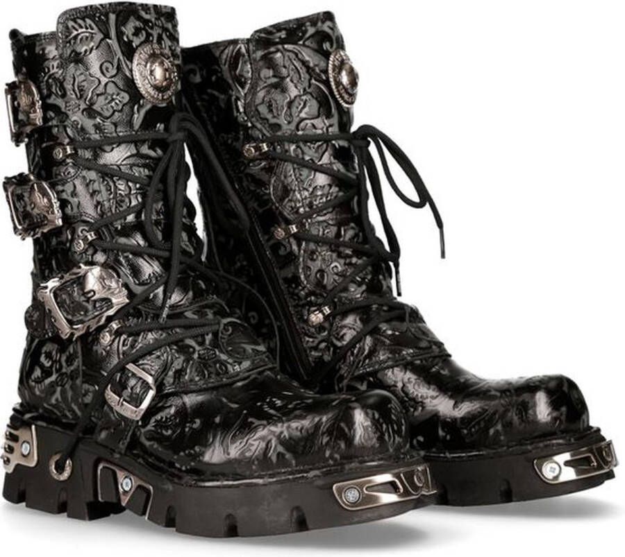 Newrock M.391-S4 vintage flower Gothic boots black (40) - Foto 1