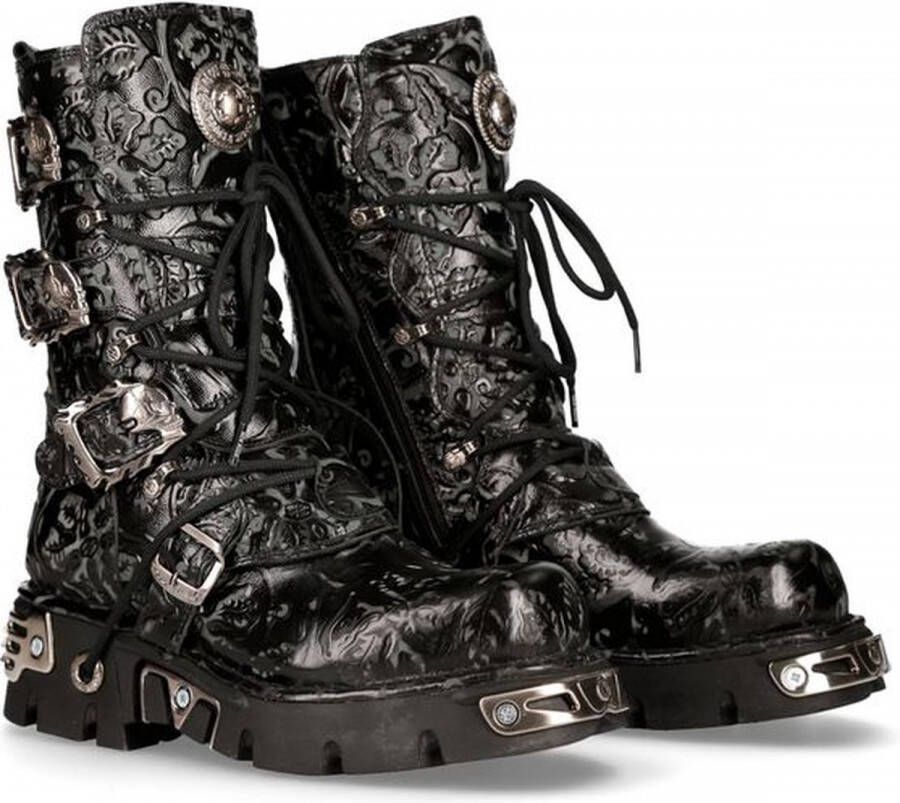 Newrock M.391-S4 vintage flower Gothic boots black (40)