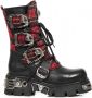 Newrock New Rock Laarzen 41 Shoes M 391T S1 Zwart Rood - Thumbnail 1
