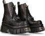 Newrock New Rock Plateau Laarzen M-NEWMILI083-S37 Zwart - Thumbnail 1