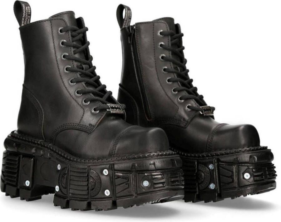 New Rock M-TANK083- Plateau Laarzen 43 Shoes Zwart Zwart