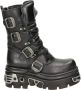 Newrock New Rock unisex veterboot Zwart - Thumbnail 1