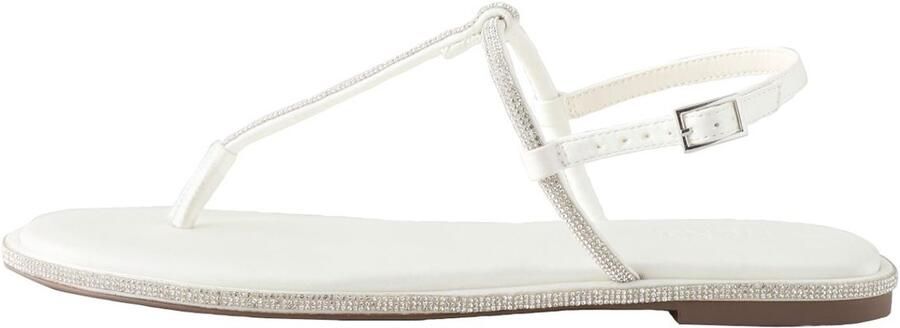 Next Dames Bling sandalen met T-bandje Crème