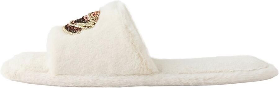 Next Dames Croissant Embelished Slidder Slippers Blauw