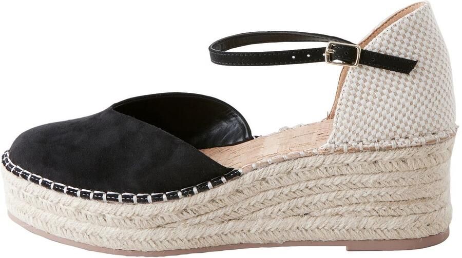 Next Dames Espadrilles met sleehak en gesloten neus Zwart