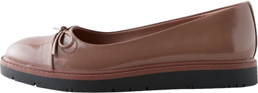 Next Dames Forever Comfort ballerina's met dikke zool en strik Huidkleur