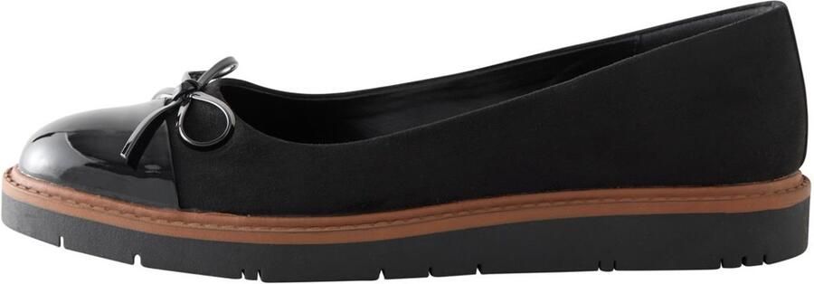 Next Dames Forever Comfort ballerina's met dikke zool en strik Zwart